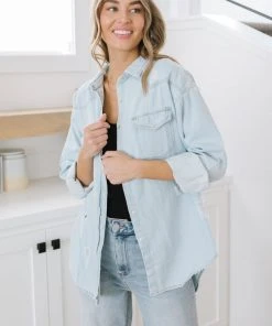 Ave Shops Don't Look Back Denim Shirt