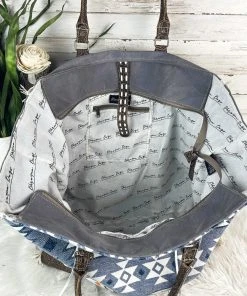 Dream Big Blue Aztec Weekender Bag - MEGA SALE | Bbags -The Cinchy Cowgirl Store DreamBigBlueAztecWeekenderBag5 1080x