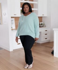 Ave Shops Dream State Top in Sage - Women's Long Sleeve Blouse | Soft & Stylish Tops 24 Ave Shops Dream State Top In Sage Clothing