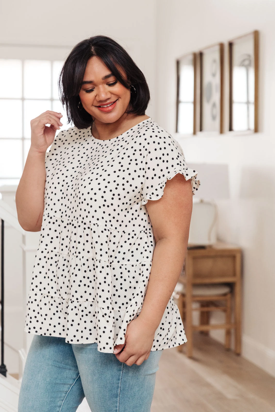 Ave Shops Dreamy Look Top In White | Women's Short Sleeve Tops 13 Ave Shops Dreamy Look Top In White