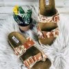 Myra Footwear Dubois Brown & White Cowhide Sandals