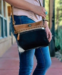 Myra Duo Canvas & Hair On Cowhide Crossbody