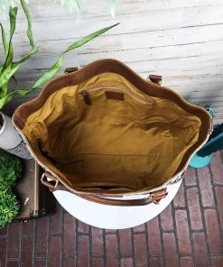 American Darling Handbags & Wallets Durango Black & White Cowhide Tote Handbag