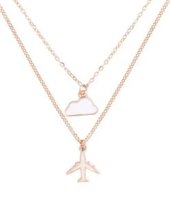 Wfs Cloud & Airplane Necklace Set New Arrivals