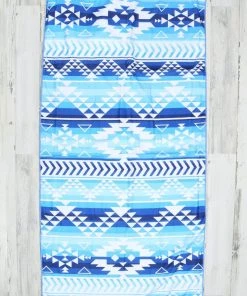 Wfs New Arrivals 2-in-1 Blue Aztec Foldable Tote/Beach Towel