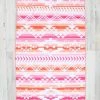 Wfs New Arrivals 2-in-1 Coral Aztec Foldable Tote/Beach Towel