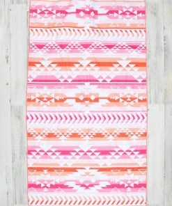 Wfs New Arrivals 2-in-1 Coral Aztec Foldable Tote/Beach Towel