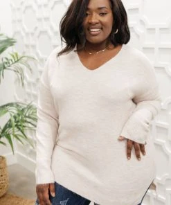 Ave Shops Clothing Effortless Sweater In Light Pink