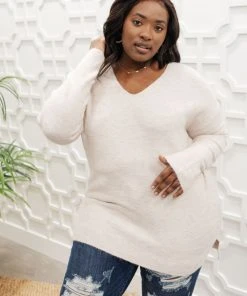 Ave Shops Clothing Effortless Sweater In Light Pink