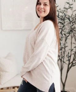 Ave Shops Clothing Effortless Sweater In Light Pink