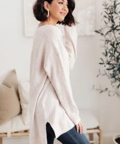 Ave Shops Clothing Effortless Sweater In Light Pink