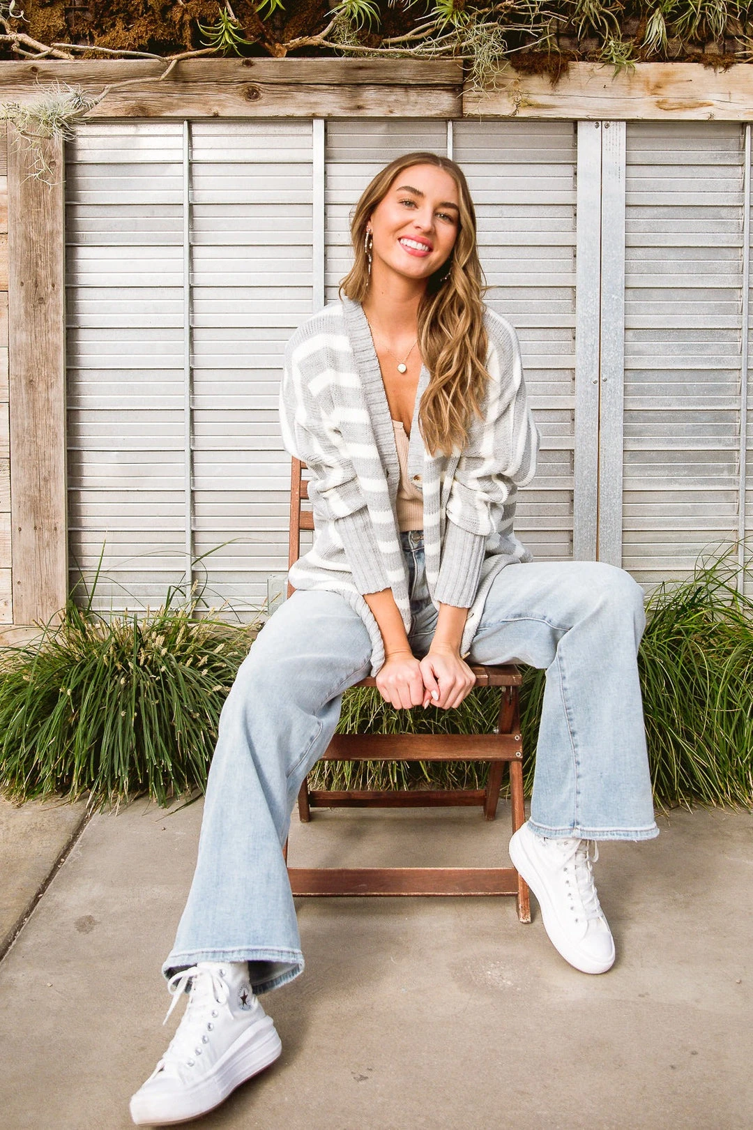 Ave Shops Women's Elle Modern Classic Knit Cardigan - Stylish Outerwear for All Seasons 3 Ave Shops Clothing Elle Modern Classic Knit Cardigan