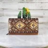 Montana West New Arrivals Embossed Brown Aztec Cedar Rapids Wallet