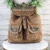 Montana West Embroidered Aztec Brown Backpack