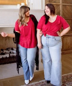 Ave Shops Enjoy The Day Tee In Red