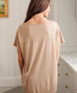 Ave Shops Enjoy The Day Tee In Tan Clothing
