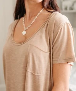 Ave Shops Enjoy The Day Tee In Tan Clothing