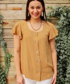 Ave Shops Envy Me Taupe Short Sleeve Top - Stylish & Comfortable Tops & Blouses 26 Ave Shops Envy Me Top In Taupe Clothing