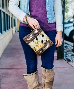 Bbags Espresso Embossed Wristlet Pouch >> MEGA SALE <<