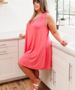 Ave Shops Exact Moment Dress In Coral