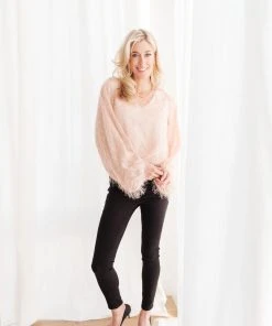 Ave Shops Express Yourself Long Sleeve Top in Peach | Soft & Stylish Tops & Blouses 31 Ave Shops Express Yourself Top In Peach