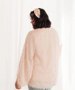 Ave Shops Express Yourself Long Sleeve Top in Peach | Soft & Stylish Tops & Blouses 42 Ave Shops Express Yourself Top In Peach