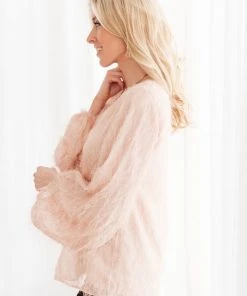 Ave Shops Express Yourself Long Sleeve Top in Peach | Soft & Stylish Tops & Blouses 28 Ave Shops Express Yourself Top In Peach