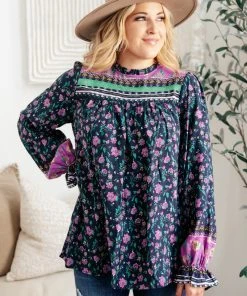 Ave Shops Women's Exquisite Beauty Floral Long Sleeve Blouse - Elegant Tops & Blouses 27 Ave Shops Long Sleeve Tops Exquisite Beauty Floral Blouse