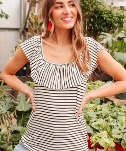 Ave Shops Extra Time Striped Top