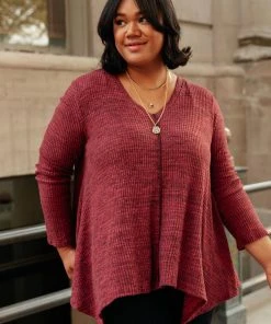 Ave Shops Long Sleeve Tops Falling In Love Top