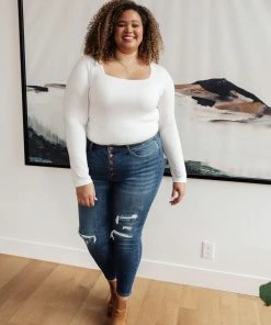 Ave Shops Feelin Warm Patch Jeans