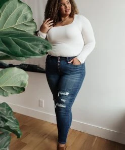 Ave Shops Feelin Warm Patch Jeans