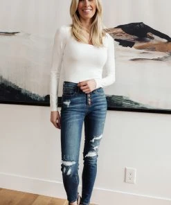 Ave Shops Feelin Warm Patch Jeans