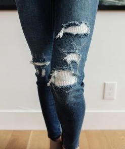 Ave Shops Feelin Warm Patch Jeans