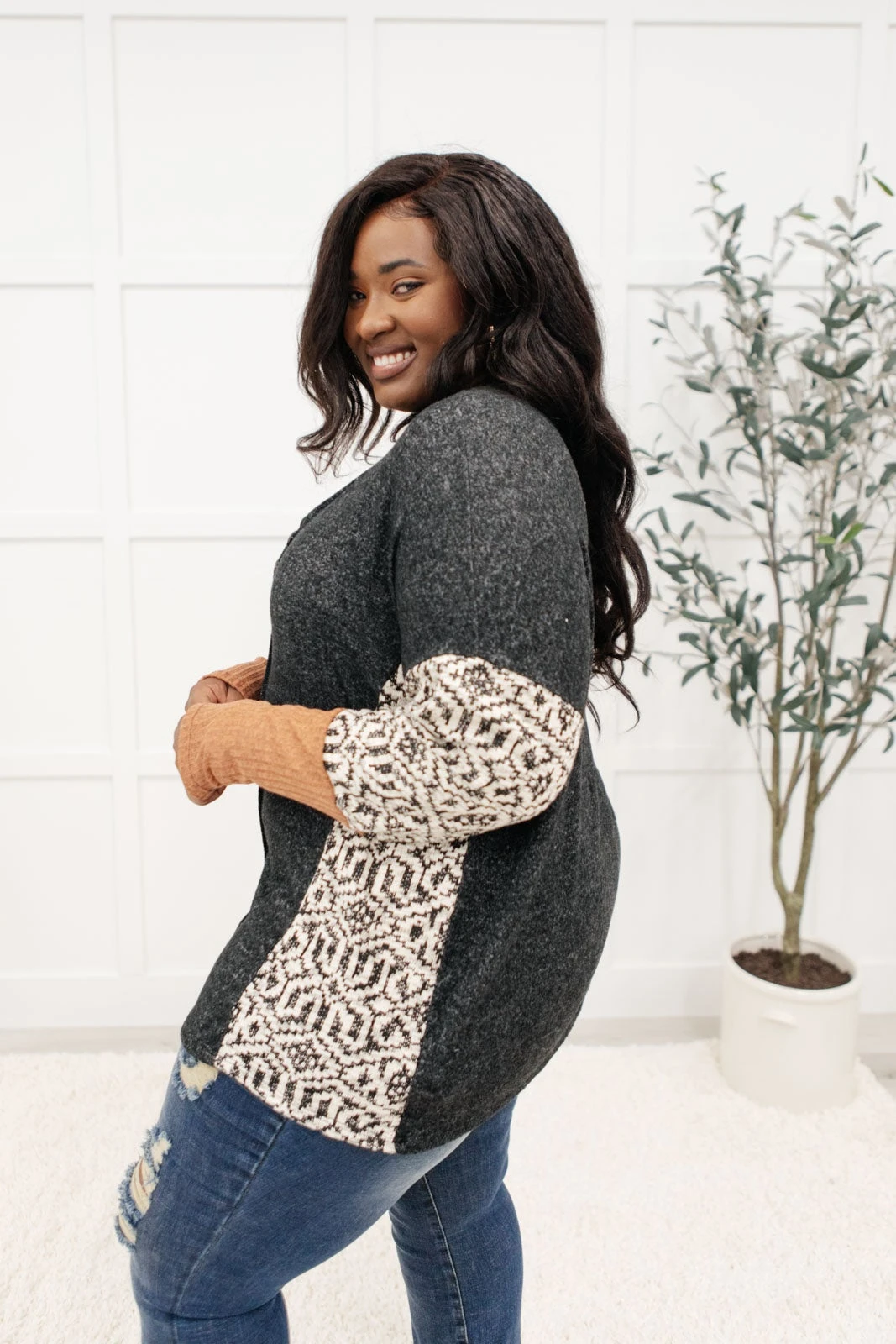 Ave Shops Feelin' Great Black Long Sleeve Top - Soft & Stylish Women's Tops 8 Ave Shops Feelin' Great Top In Black