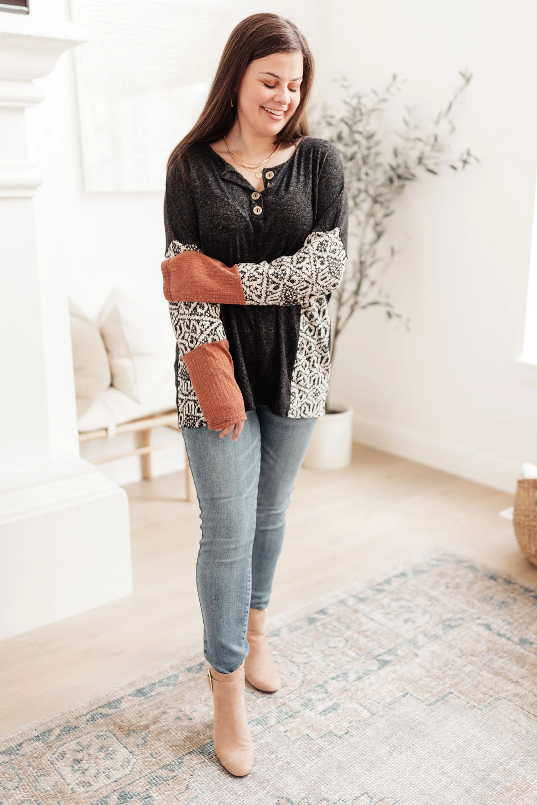 Ave Shops Feelin' Great Black Long Sleeve Top - Soft & Stylish Women's Tops 13 Ave Shops Feelin' Great Top In Black