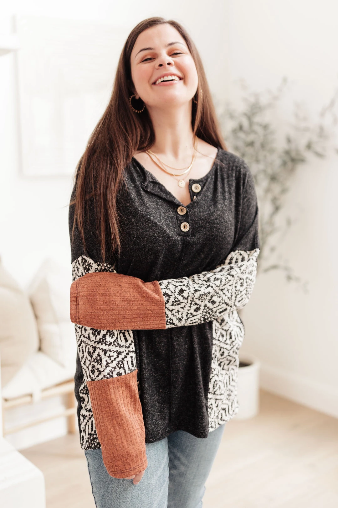 Ave Shops Feelin' Great Black Long Sleeve Top - Soft & Stylish Women's Tops 17 Ave Shops Feelin' Great Top In Black