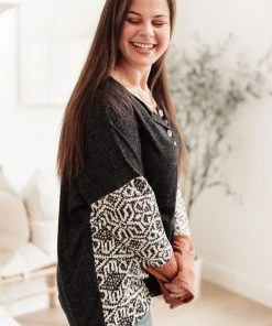 Ave Shops Feelin' Great Black Long Sleeve Top - Soft & Stylish Women's Tops 33 Ave Shops Feelin' Great Top In Black