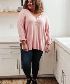 Ave Shops Clothing Feeling Cozy Top In Pink