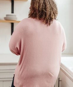 Ave Shops Clothing Feeling Cozy Top In Pink