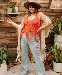 Ave Shops Festival Fringe Tank In Orange