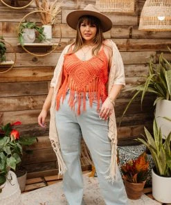 Ave Shops Festival Fringe Tank In Orange