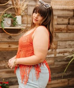 Ave Shops Festival Fringe Tank In Orange