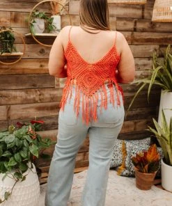 Ave Shops Festival Fringe Tank In Orange