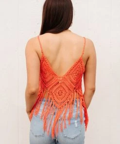 Ave Shops Festival Fringe Tank In Orange