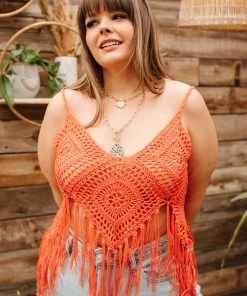 Ave Shops Festival Fringe Tank In Orange