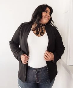 Ave Shops Fierce And Chic Blazer In Black Clothing