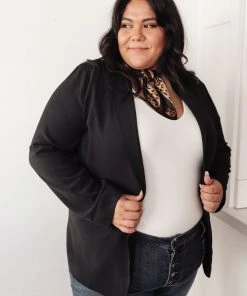 Ave Shops Fierce And Chic Blazer In Black Clothing