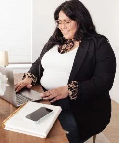 Ave Shops Fierce And Chic Blazer In Black Clothing