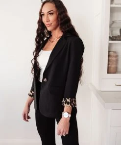 Ave Shops Fierce And Chic Blazer In Black Clothing
